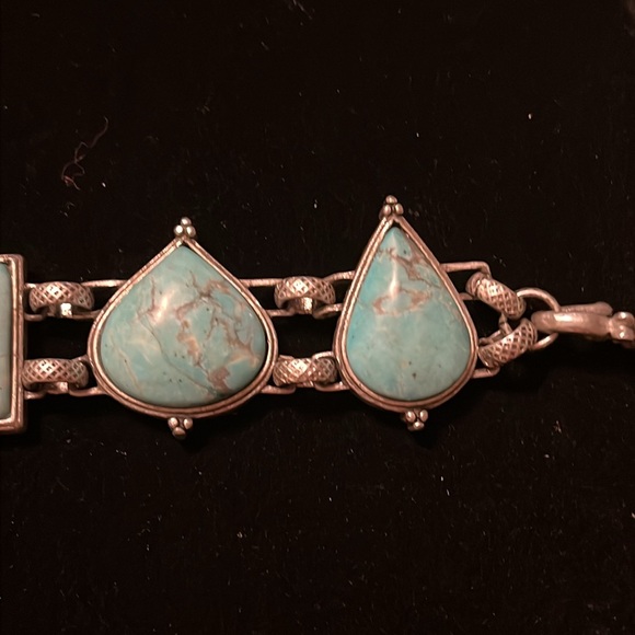 Turquoise & Silver Two Sided Necklace - Picture 12 of 16